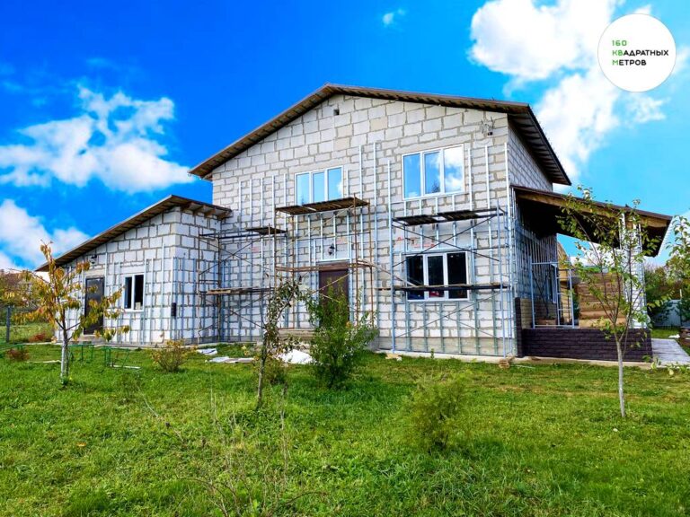 Двухэтажный жилой дом с гаражом, д. Семиречье - 160kvm.ru