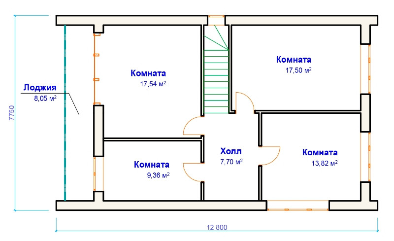 Проект Дом Б020 - План 2 - 160kvm.ru