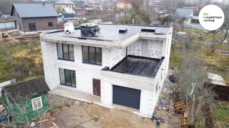 Строительство двухэтажного дома 264 кв.м с гаражом и террасой, г. Смоленск - Строительсая компания 160 квадратных метров, г. Смоленск